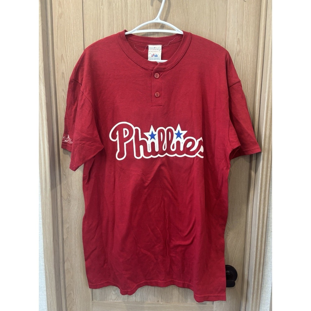 Vintage 80s 90s Majestic Philadelphia Phillies MLB Jim Bunning Jersey Shirt M